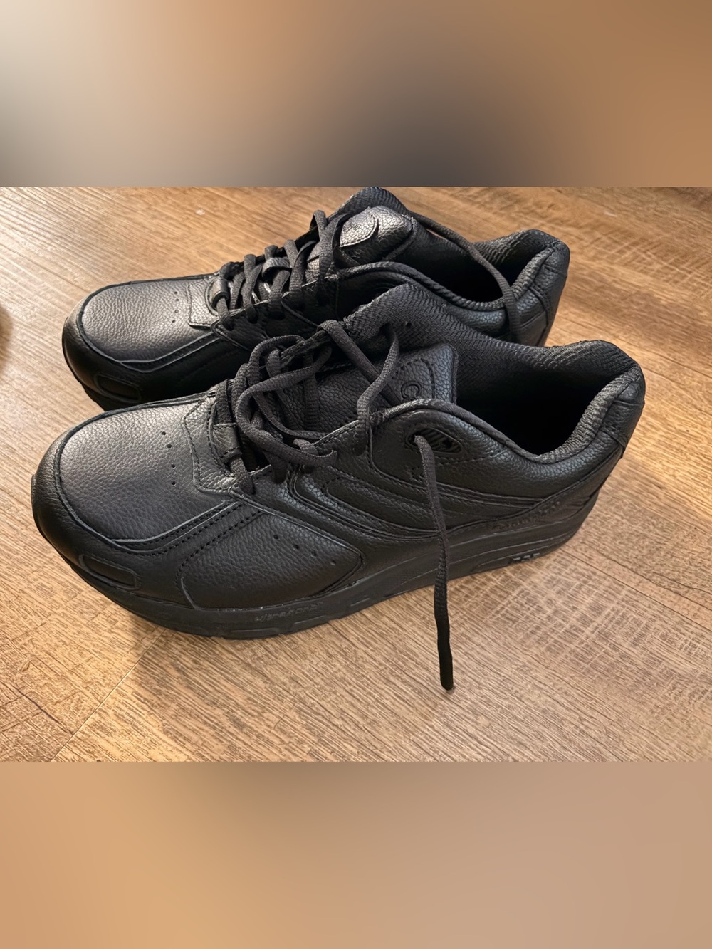 Brand New Mens Shiny Black Sneakers